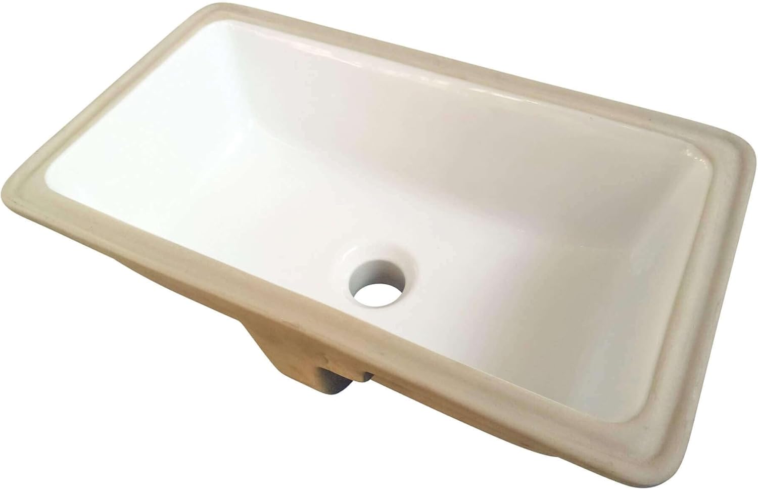 Fine Fixtures Undermount Vessel Bathroom Sink - 16" x 8" - White
