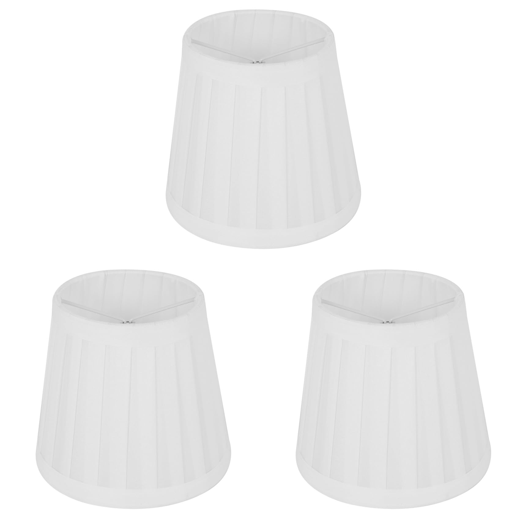 Hndhbfgrt 3X Vintage Fabric Lamp Shade Table Desk Bed Lamp Cover Holder Chandelier White