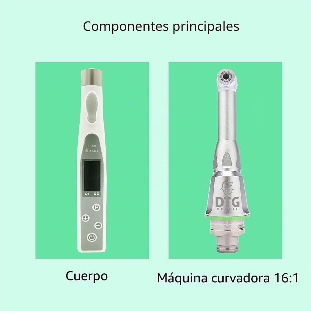 Tratamiento de Endodoncia con Motor Endo LED Inalámbrico Dental, Reciprocidad 16:1 con Configuración de 9 Programas, Rotación de 360°/conexión Conveniente, Localizador de Ápice Del Conducto Radicular