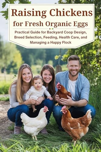 Raising Chickens for Fresh Organic Eggs: Practical Guide for Backyard Coop Design, Breed Selection, Feeding, Health Care, and Managing a Happy Flock (English Edition)