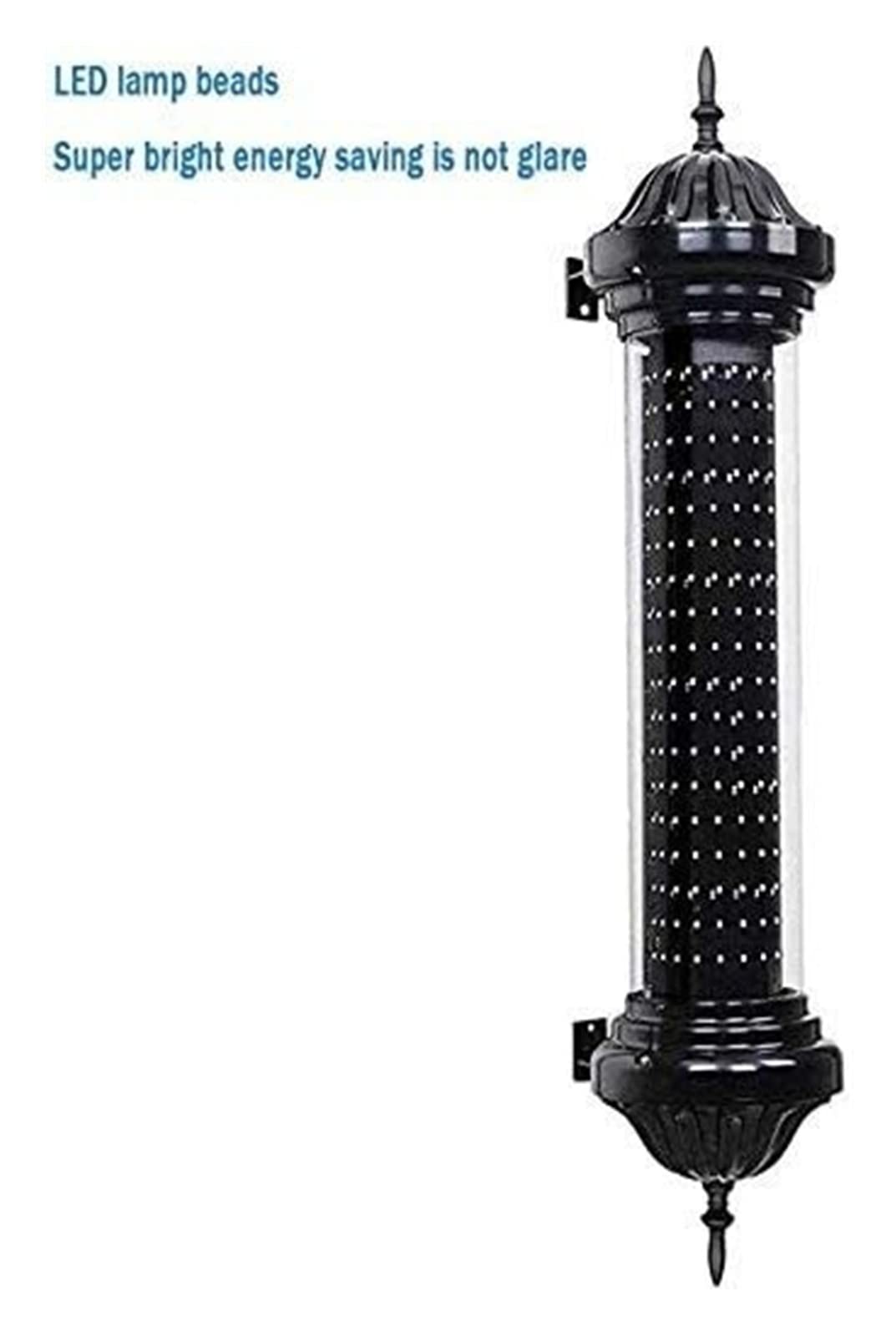 Lampada da Parete per Esterni con palo da Barbiere, Strisce LED rotanti illuminanti per Salone di Parrucchiere, insegna retrò