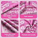 Cartoon Cat Theme Birthday Party Decorations Kit - Pink Hot Pink Balloons with Arch Garland for Background Birthday Girls Kids - Image 4