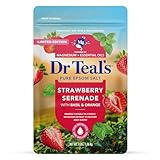 Dr Teal's Epsom Salt Magnesium Soak, Strawberry Serenade with Basil & Orange, 3 lbs