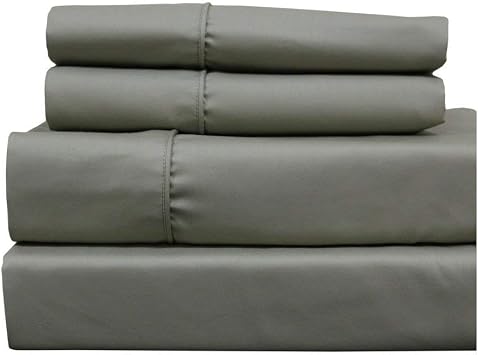 Royal Hotel Queen Sheets Set, 250 Thread Count Cotton Sateen Sage