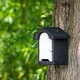CJ Wildlife Fledermauskasten – Fledermaushaus – Holzbeton Schwarz – Unterschlupf für Zwergfledermäuse – Atmungsaktiv – ca. 4 kg