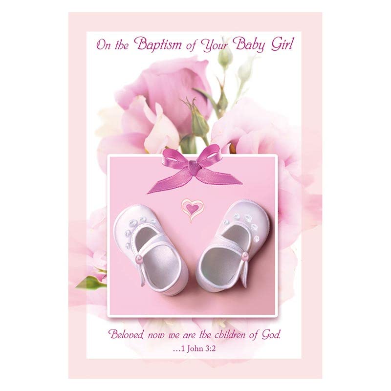 Cartes de baptême bébé fille Christian Brands lot de 12 invitations célébration
