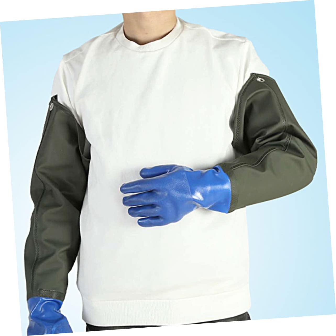 VILLCASE Guantes de Protección Industrial de Pvc Impermeables, 1 Par