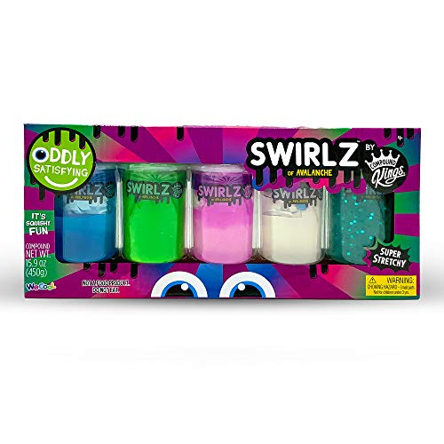 COMPOUND KINGS 5 Pack Assortment Mix n Play Slime, DIY Slime Kit for Kids Non Stick Slime, Non Toxic & Non Drying Sensory Slime Perfect for Multiple Sensory Stimulation, Stress Relief & Relaxation