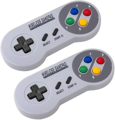 Miniatura 6 de Controlador de juego inalámbrico 2X 2.4G para SNES, controlador de joystick con receptor inalámbrico USB compatible con sistemas operativos