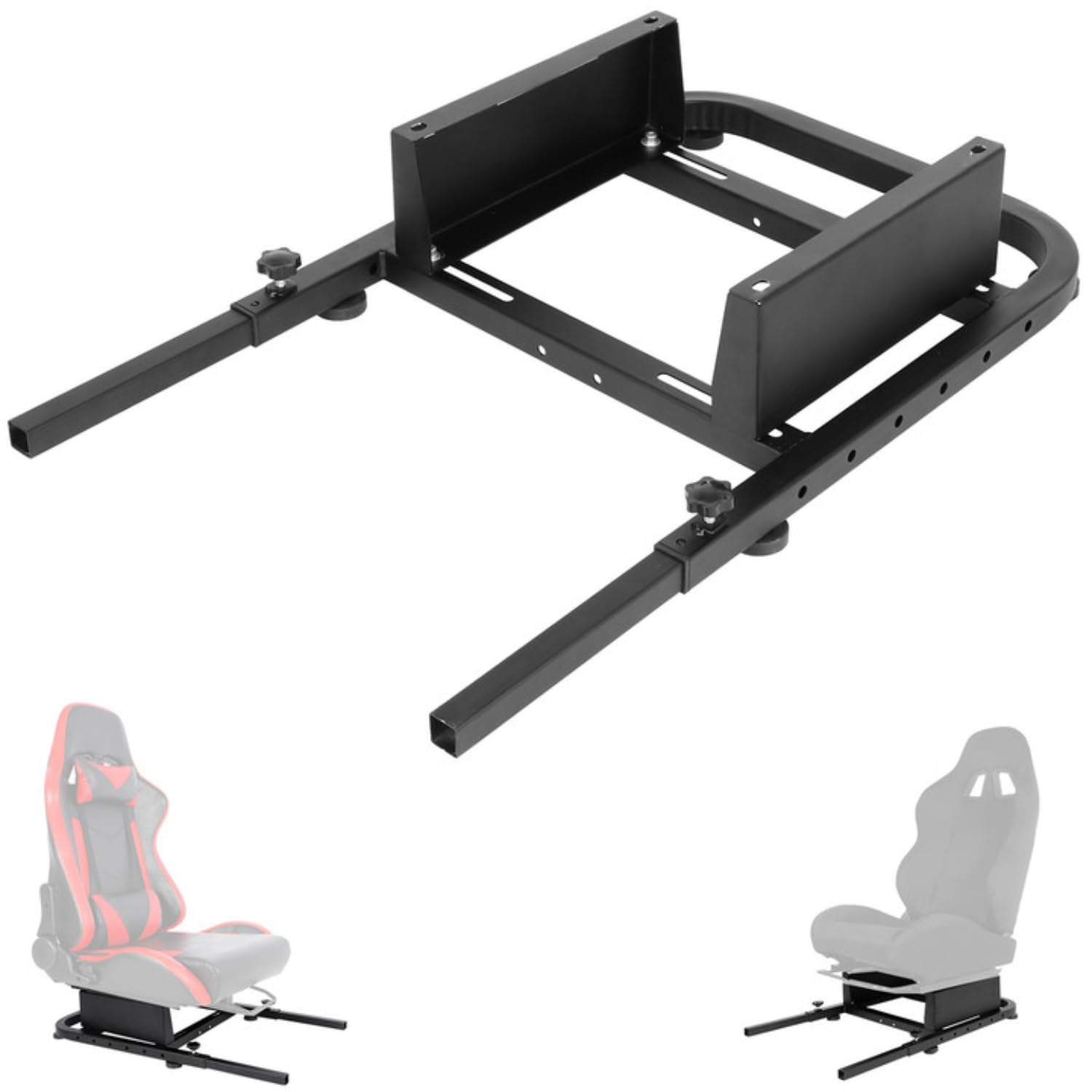 Minneer Sim Racing Cockpit Accessories Rear Seat Frame Support Racing Simulator Stand and Gaming Seat Installation without Steering Wheel Pedals and Seats