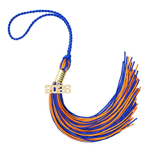 Tassel Depot 2026 Royal/Orange Graduation Tassel - Every School Color Available - Made in USA