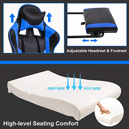 image for BestOffice Gaming Chair Office Chair Desk Chair Massage PU Leather Rec