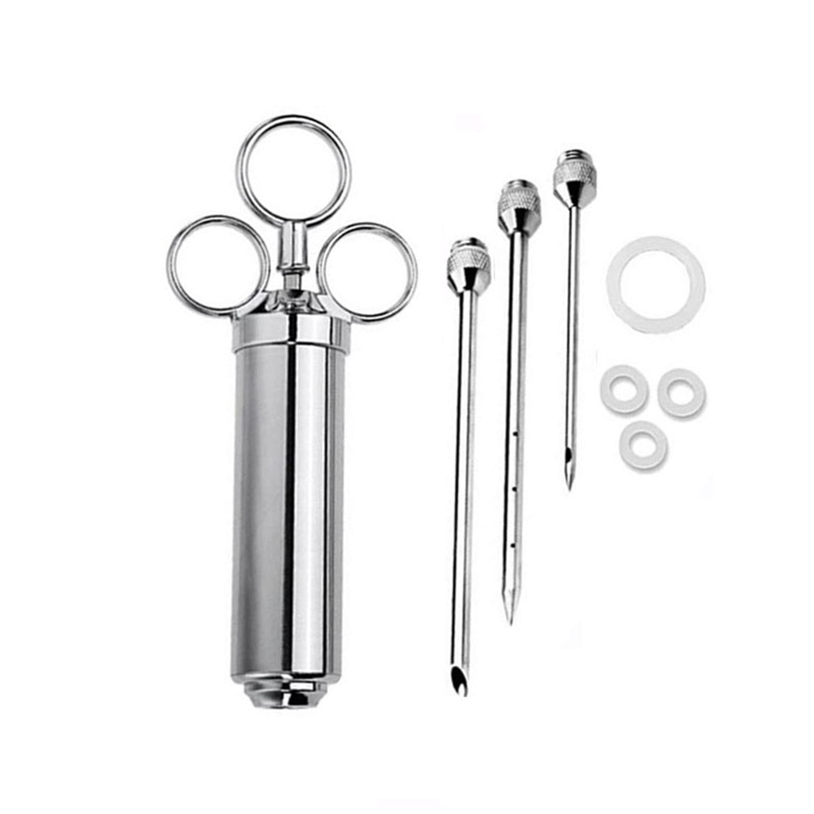 Mekalero Meat Injector Stainless-Steel Marinade Turkey with 2 / 3Marinade Needle for BBQ Grills Smokers, Turkey, Briskets Stainless-steel Meat