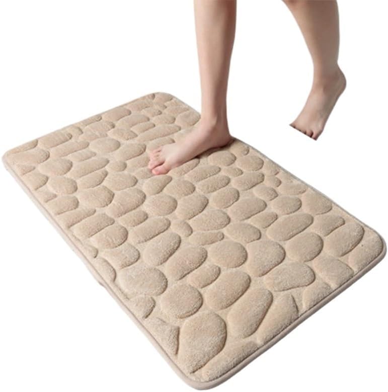non slip Alfombra De Baño Con Relieve De Adoquines, Felpudo Antideslizante Para Lavabo De Bañera, Suelo Lateral De Ducha, Almohadilla De Espuma