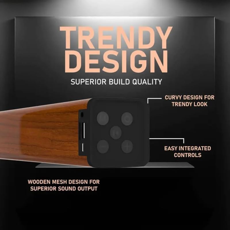 Image of Drumstone 𝟏𝟓 𝐘𝐞𝐚𝐫𝐬 𝐖𝐚𝐫𝐫𝐚𝐧𝐭𝐲 Bluetooth 20W Soundbar Speaker, Multi-Source Playback, Soundbar-Style Stereo, Integrated Compact Rechargeable Speaker Ideal for Indoor, Outdoor & Travel Use