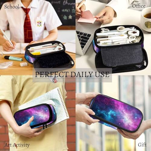 Image of Yekiua Galaxies Space Pen Bag Universe Black Holes Elements Large Pencil Case Big Capacity Pencil Pouch Pencil Holder