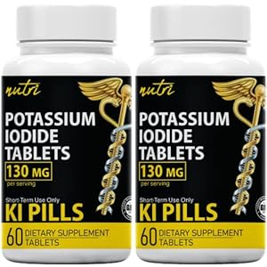 Potassium Iodide Radiation Tablets 130 mg (2 Pack) – (120 Tablets) EXP 10/2032 – Ki Pills Potassium Iodine Tablets for…