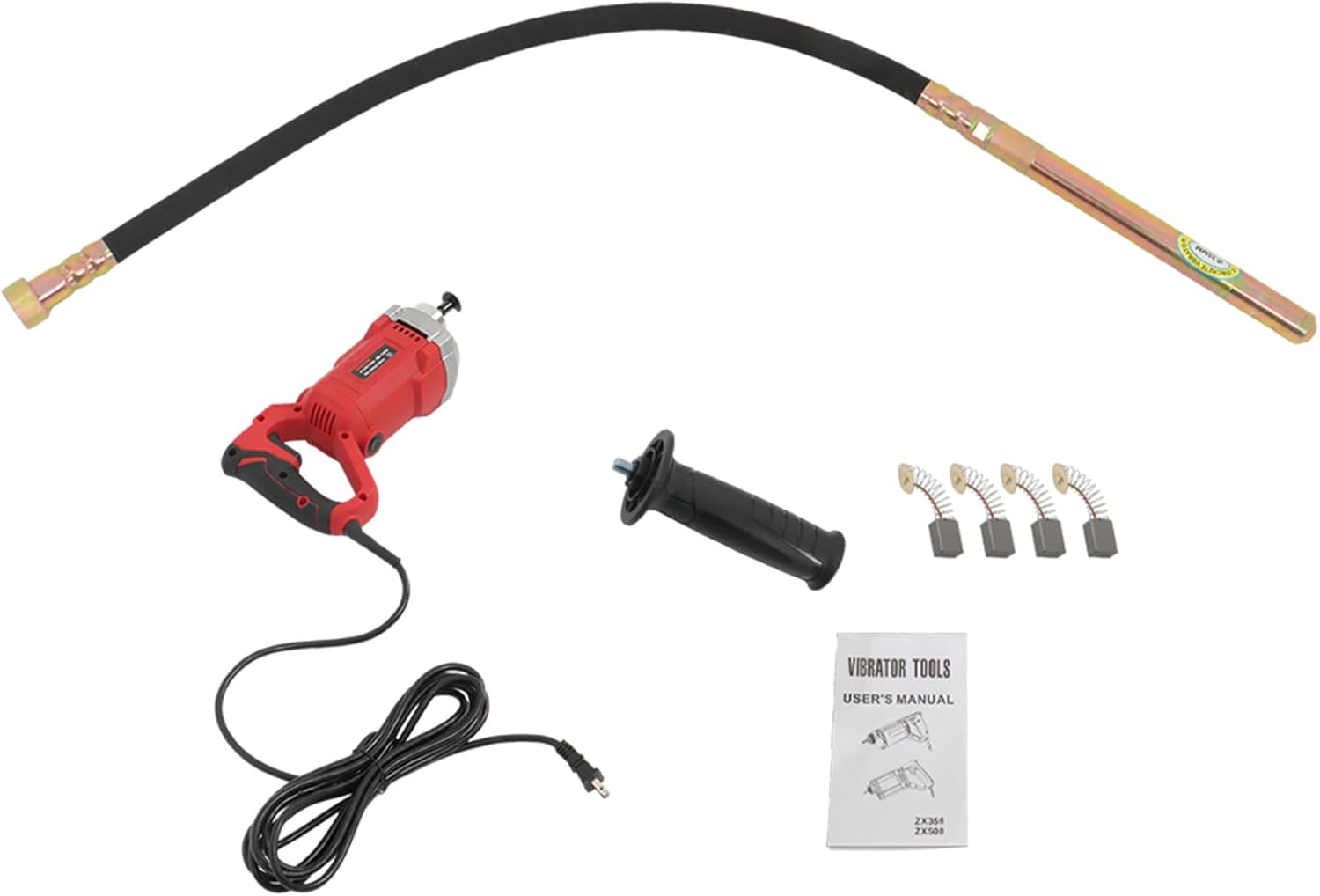Concrete Vibrator 1500W 14400VPM with 4.92ft Shaft Rod Hand Held Concrete Vibrator for Industrial Construction Concrete Mixing