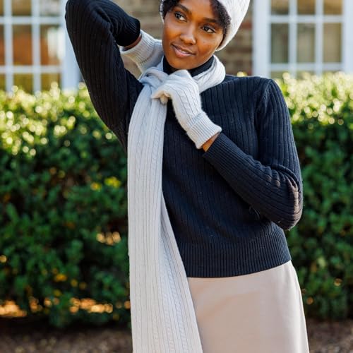 Kaschmir-Schal von Fishers Finery für Damen in Schwarz und Cappuccino