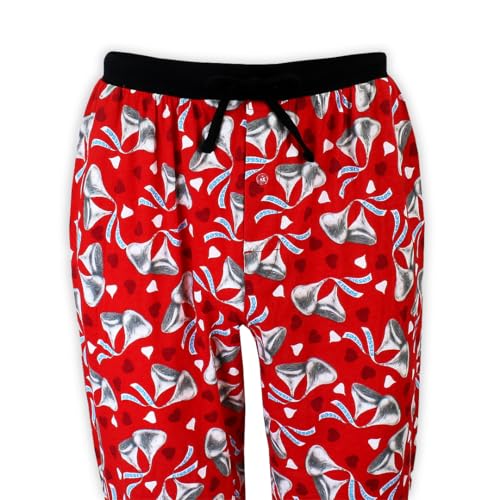 HERSHEY'S Kisses and Hearts Knit Lounge Pajama Pants (Small, Red)4