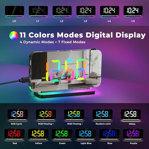 Projection Clock with USB C and RGB product image