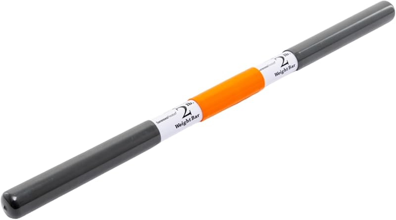 Barra de pesas Sammons Preston Rehab, ejercicio con peso, 2 lb, naranja | Equipo de ejercicio con peso Sammons Preston para programas de fisioterapia, rehabilitación y entrenamiento de fuerza