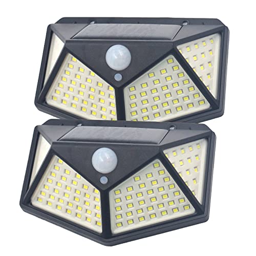 Sunet 100-Led Motion Sensor Outdoor Light Ip65 Waterproof Wireless Led Solar Outdoor Lights Bright For Backyard Garden Fence Patio Front Door Garage Deck Pathway Porch #TOP2