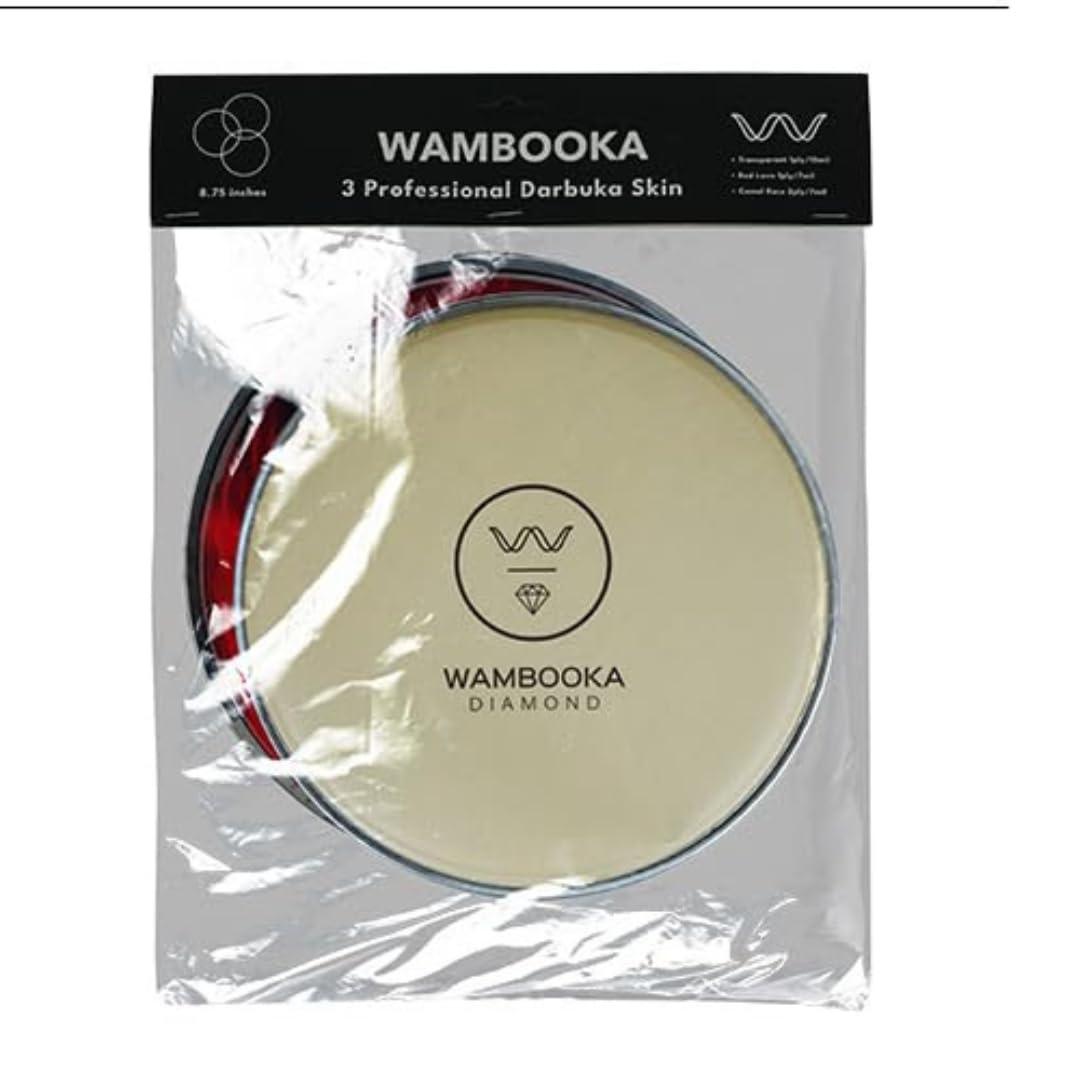 Diamond pelli di ricambio per Darbuka da 8.75" (22,5cm) Set | Pacco da 3 | Transparent, Red Lava, Fiber Skin