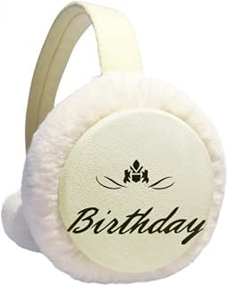 Feliz Aniversário Presents Blessing Beautiful Winter Ear Warmer Cable Knit Furry Fleece Earmuff Outdoor