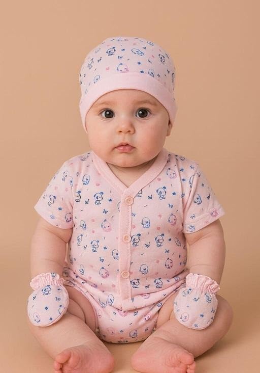 Image of Baby Unisex Printed 5-Piece Clothing Set| Comfortable, Breathable, Lightweight, Skin Friendly|SL 347