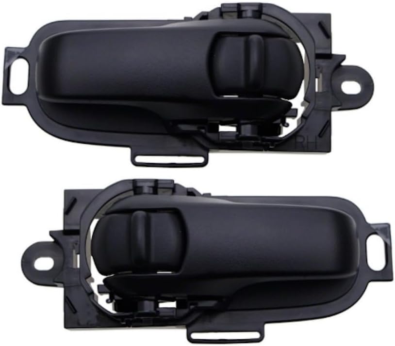 KarParts360 for Nissan Versa 2007 08 09 10 2011 Interior Door Handle Driver and Passenger Side - Pair | Rear | Black | Sedan/Hatchback | Replacement for NI1352106, NI1353106 | 80671EL00D, 80670EL00B