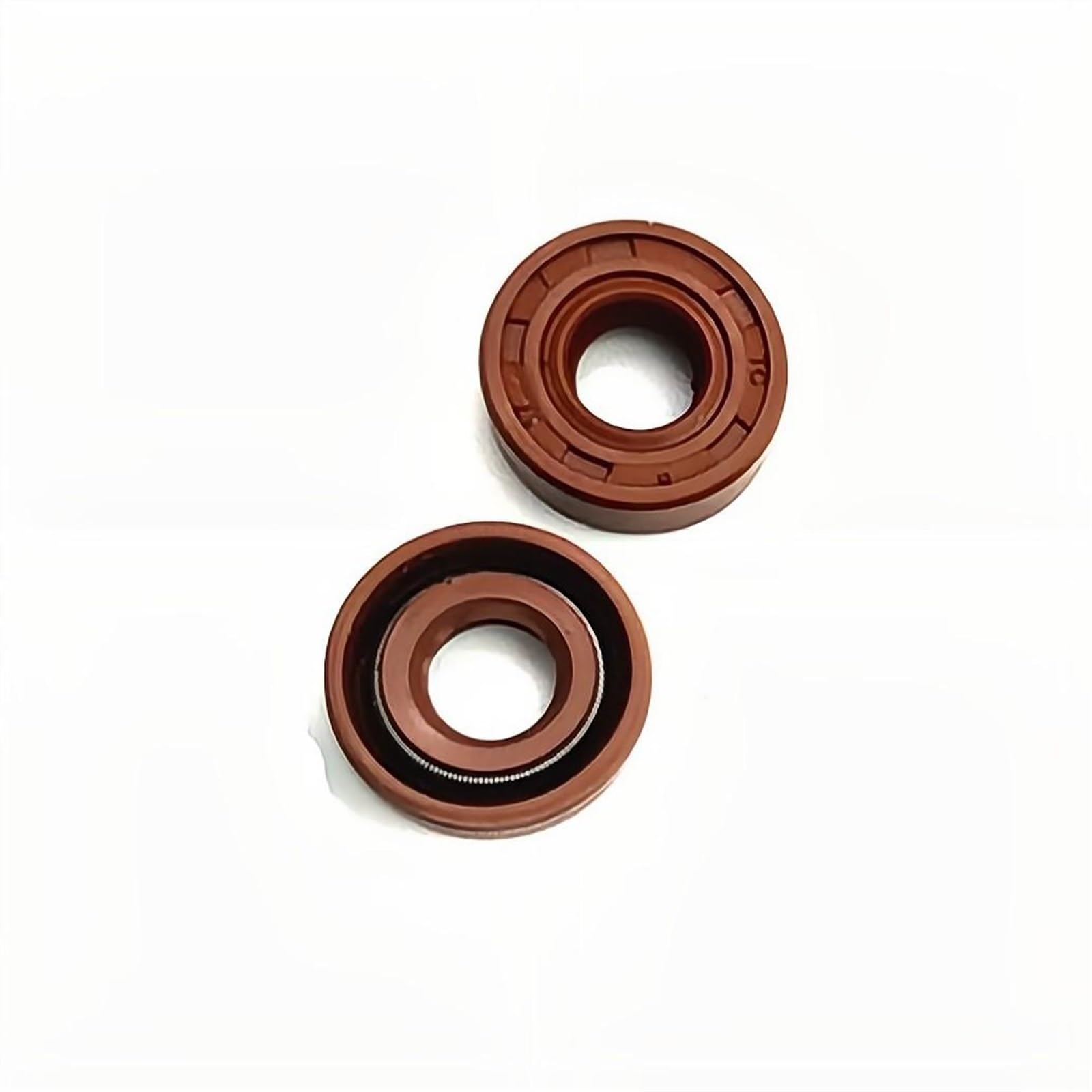 LKLNCXC Oil seal FKM Shaft Oil Seal 2pcs TC Double Lip With Garter Spring Brown Gasket(8x16x7mm 2pcs)