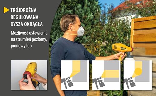 WAGNER System natryskowy, Wood&Metal Sprayer W 125, do lakierów, lazurów wewnątrz i na zewnątrz, 5 m² - 10 min, pojemnik 600 ml, 350 W