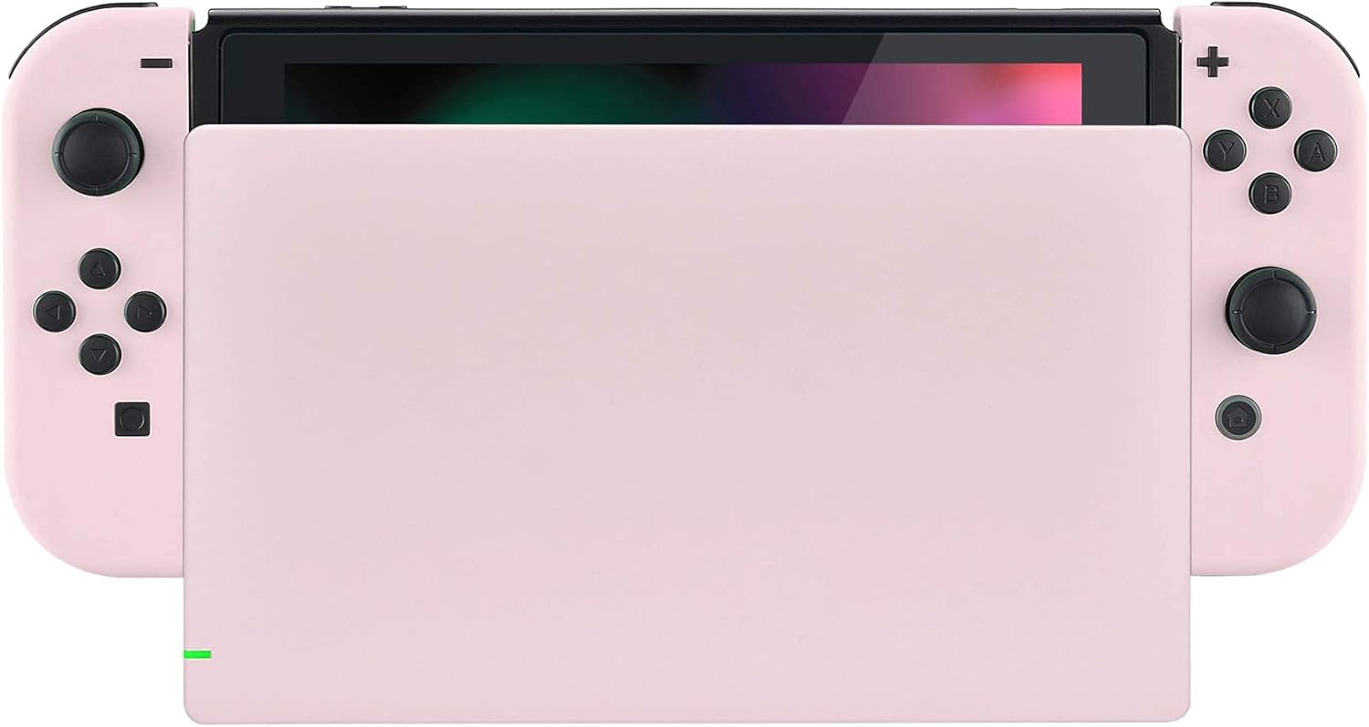 eXtremeRate Cherry Blossoms Pink Soft Touch Grip Joycon Housing Shell with Full Set Buttons for Nintendo Switch, Replacement Faceplate for Nintendo Switch Dock – Joy-Con Dock NOT Included