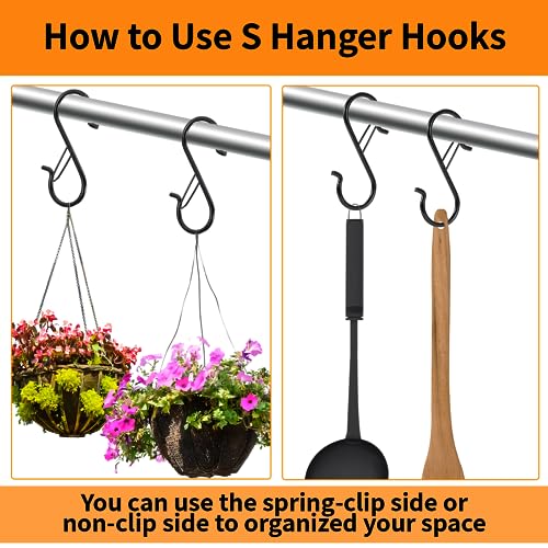 Icafepub 12 Pcs S Hooks For Hanging With Safety Buckle thumb #3