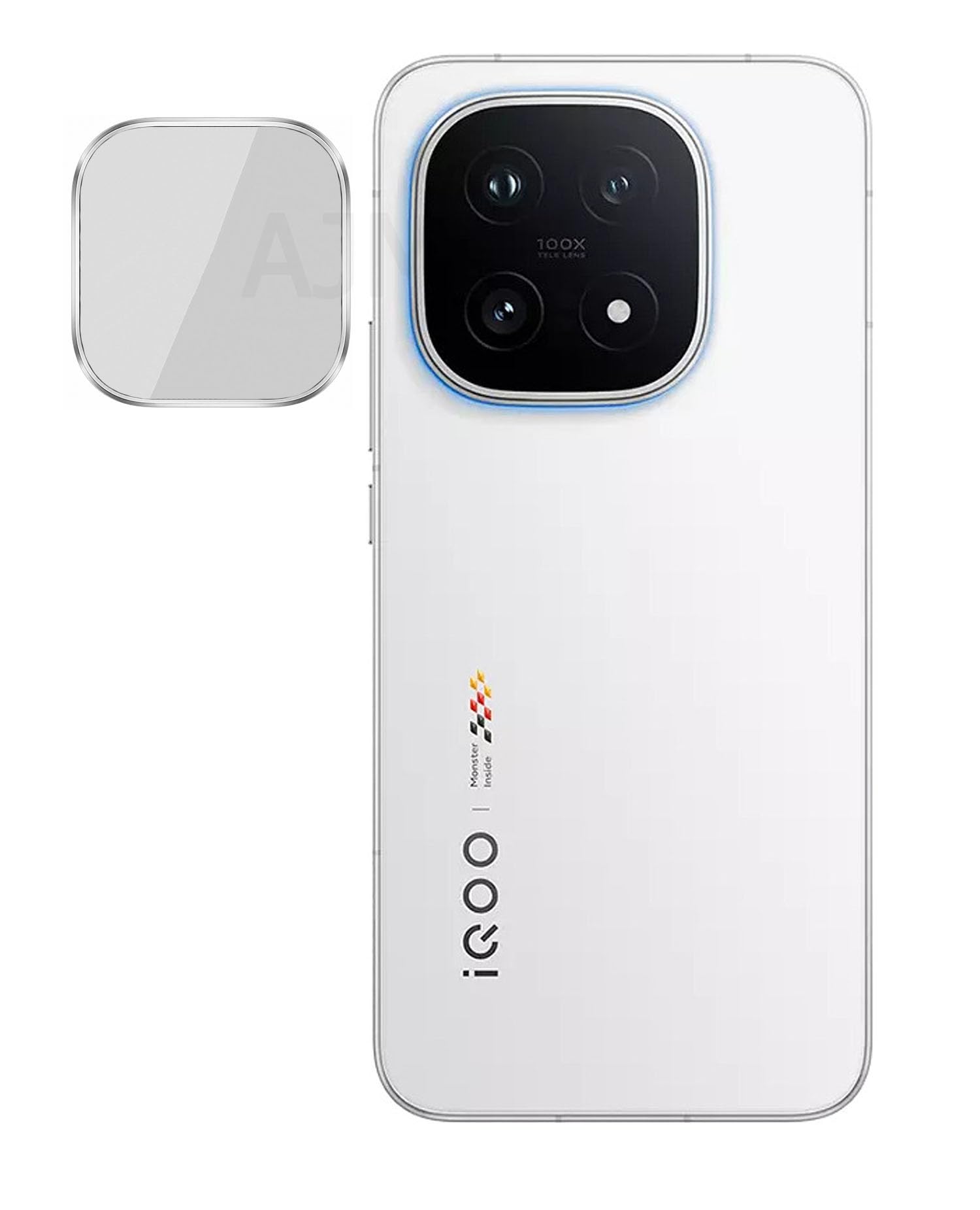 AJM Camera Lens Protector Compatible with iQOO 15, 9H Tempered Glass Camera Guard, HD Clear Anti Scratch Lens Protection, Bubble Free Easy Installation, Metal Ring Camera Cover (Silver)-picture-31