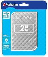 Verbatim Store 'n' Go USB 3.0 Portables Festplattenlaufwerk 2 TB - externe Festplatte - Silber – Ansicht 5