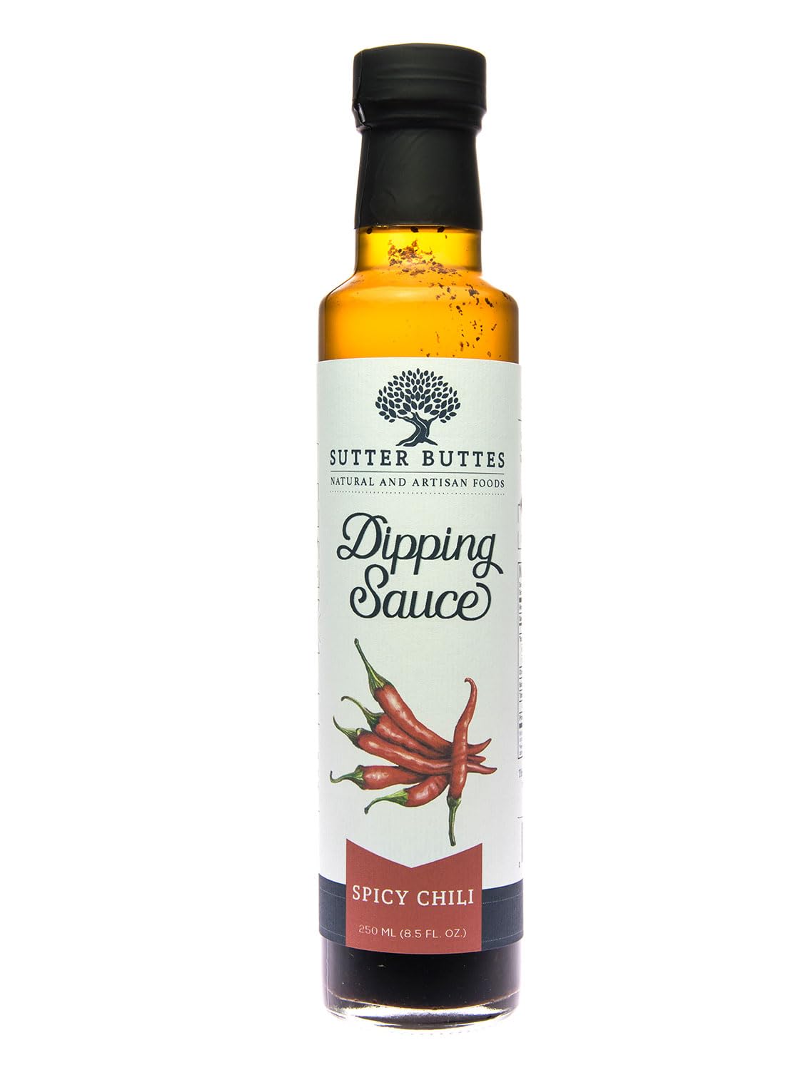 Sutter Buttes Bread Dipping Oil Sauce - 8.5 Ounce Bottle - Fresh from California (Spicy Chili)
