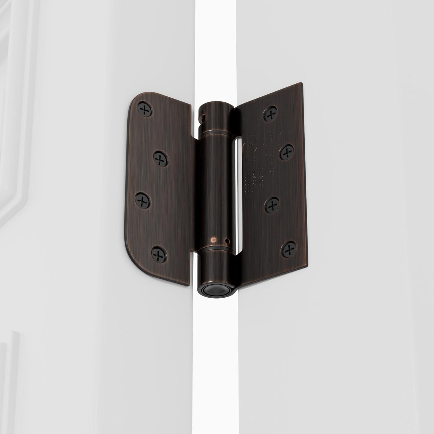 goldenwarm Door Hinges Self Closing Spring Door Hinge Residential & Heavy-Duty Door Hardware with Square & 5/8" Radius Corners 4 Inch 6pack Bronze
