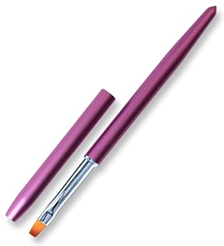 1Pc Kolinsky Nail Art Brushes, Acrylic Nail Brush Nail Clean Up Brush Nail Painting Pen UV Gel Builder, Dipping Powder, Poly Gel Extensions Manicure Brushes Salon Accessories