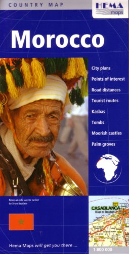 Morocco Map by Hema (English, Spanish, French, Italian and German Edition)