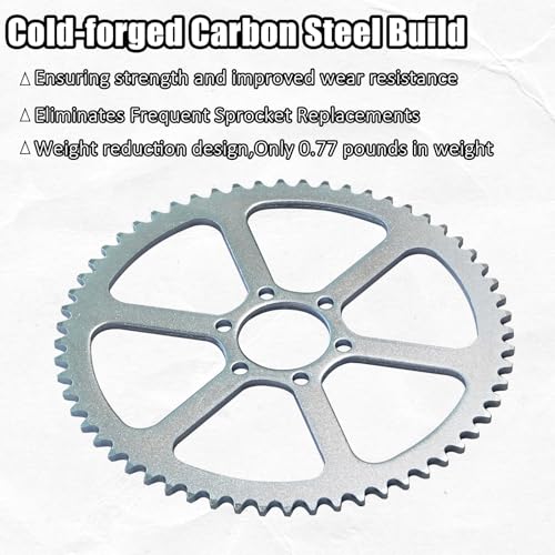 Image of JNDO Mini Bike Sprocket 60 Tooth 35 Chain Rear Sprocket Replacement for Coleman CT100U DB30 MBX10 MBX11 100cc Mini Bikes Go Karts