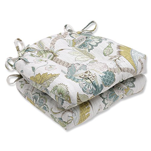 Pillow Perfect Finders Keepers Peacock Reversible Chair Pad, Set of 2