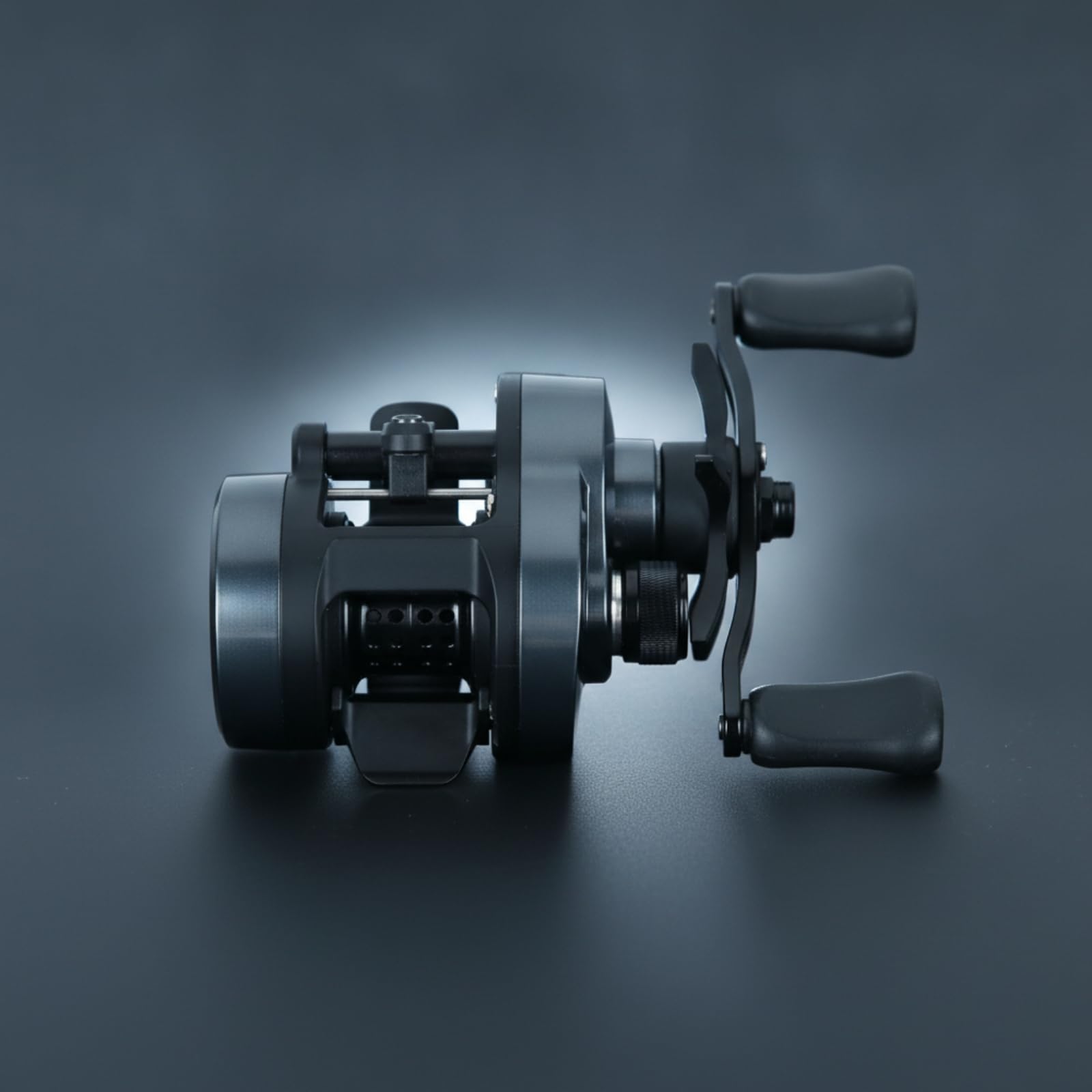 Carrete de Pesca Baitcaster Tambor Diseño Cilindro de Bobina Baja Fricción de Frenado Electrónico Piezas Visibles