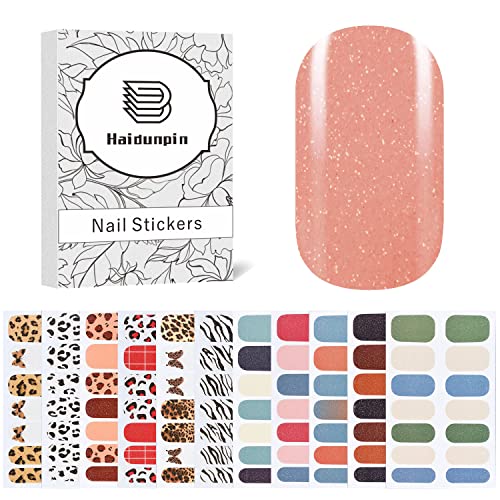 11 Blatt Nagelaufkleber Nagelsticker,Nail Art Aufkleber,Design Selbstklebende Maniküre Sticker Schöne Mode DIY Dekoration (154pcs) (B) Cover