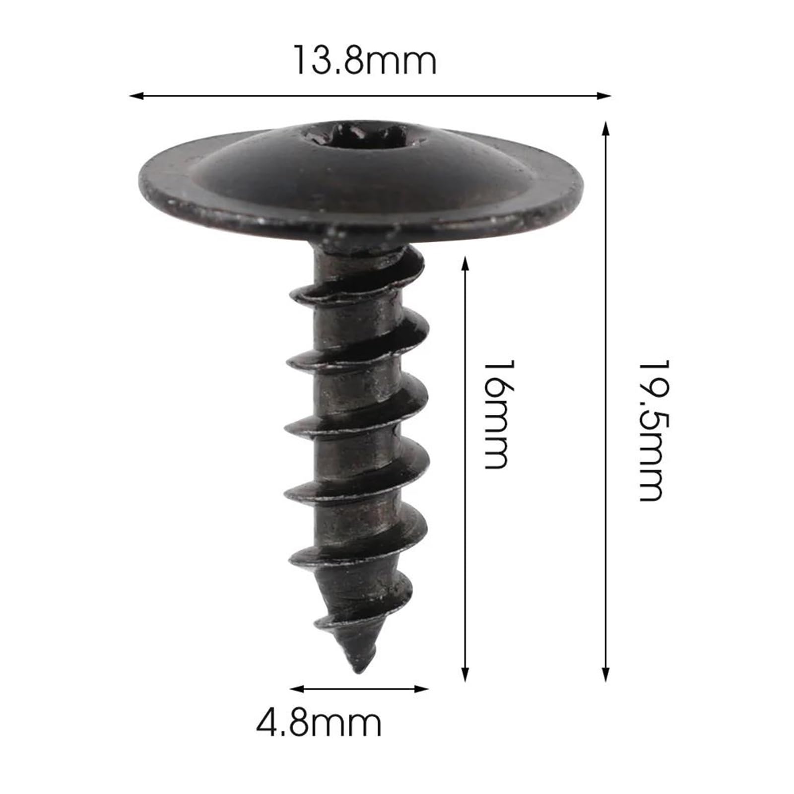 Tornillos Carrocería Sujetadores Autorroscantes N90974701 Guardabarros Pasos Rueda Parachoques Para VW Para Porsche Para Audi N90974701(60pcs)