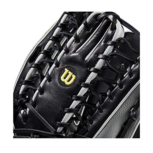 Wilson A2000 12.75-Inch Superskin Baseball Glove, Grey/Black/White, Left (Right Hand Throw) #TOP4