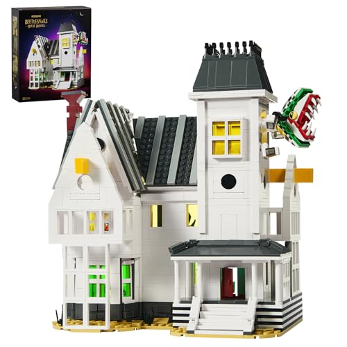 Horror Movie Beetle House Halloween Building Blocks Set, Betelgeuse Sandworm Monster Lydia Deetz Toys Compatible with Lego, Creative Birthday Decor Gift for Film Fans 18+ Adult (1851pcs)