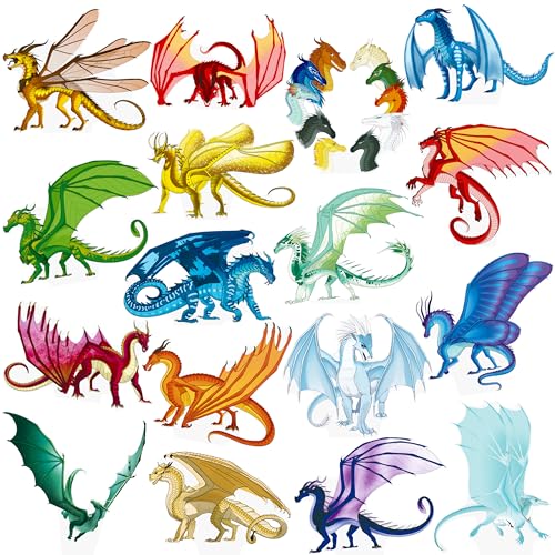 Dragon Baby Shower Decoration 48Pcs Colorful Dragon Cupcake Toppers Flying Dragon Cupckae Toppers for Dragon Themed Baby Shower Dragon Birthday Party Decoration Supplies