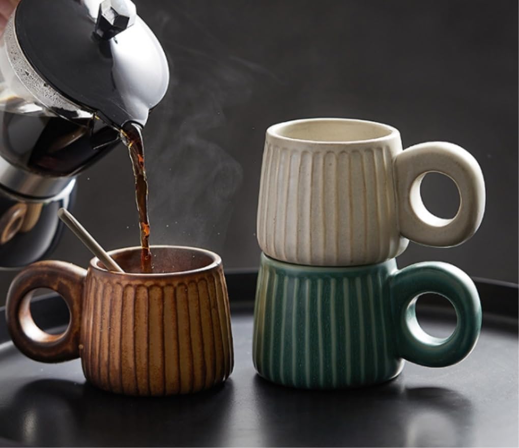 Tazas Tazas Taza Para Beber En El Hogar Taza De Cerámica De Estilo Retro Con Personalidad Taza De Café Utilizada En Tazas De Café Para El Hogar Y La Oficina Taza De Café ( Color : A , Size : 250ml )